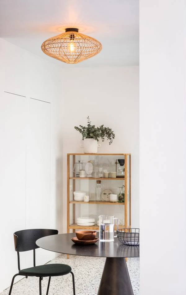Lucide MAGALI - Flush ceiling light - Ø 56 cm - 1xE27 - Natural - atmosphere 1